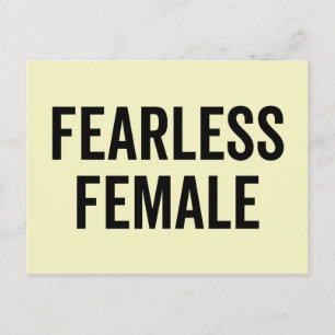 Fearless Female Feminist Quote Postcard