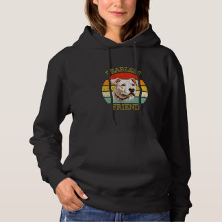 Fearless Friend Dogo Argentino Vintage Design Hoodie