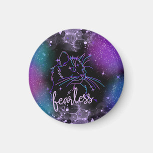 Fearless Galaxy Cat  Magnet