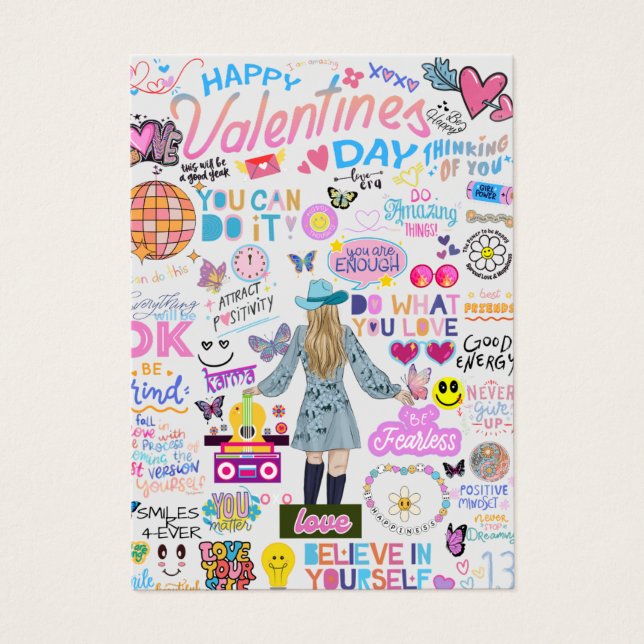 FEARLESS GIRL VALENTINE'S CARDS (Pack of 100) (Front)
