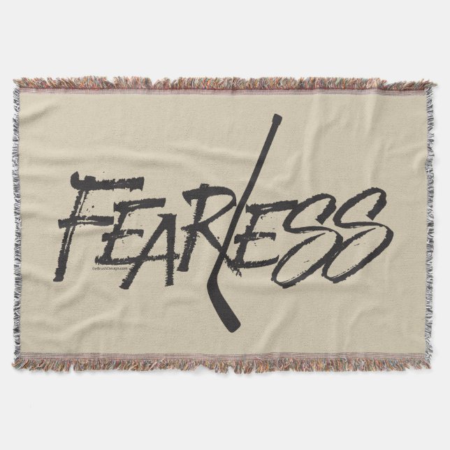 Fearless (Hockey) Throw Blanket (Front)