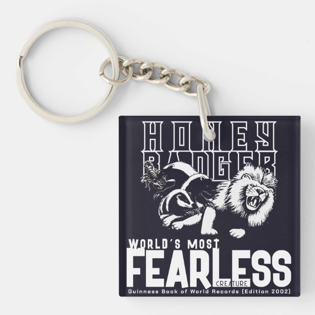FEARLESS Honey Badger Key Ring (Front)