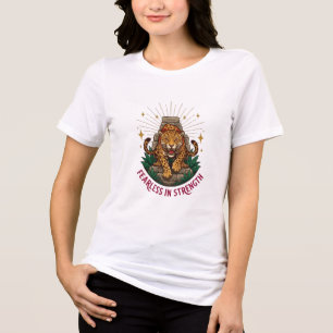 Fearless In Strength Aztec Jaguar Graphic Women's Tri-Blend Shirt