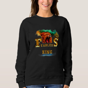 Fearless King Colourful Galaxy Lions Head Cool Gra Sweatshirt