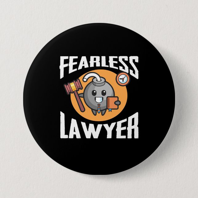 Fearless Lawyer 7.5 Cm Round Badge (Front)