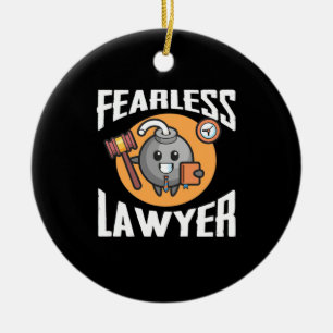 Fearless Lawyer Ceramic Ornament