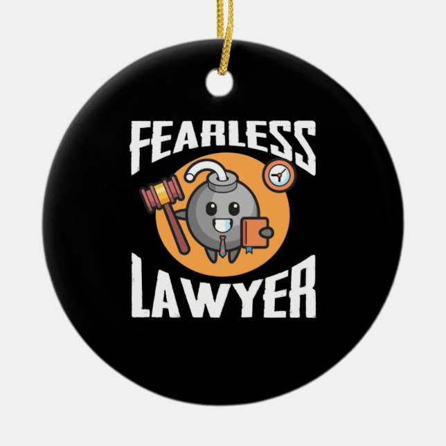 Fearless Lawyer Ceramic Ornament (Front)
