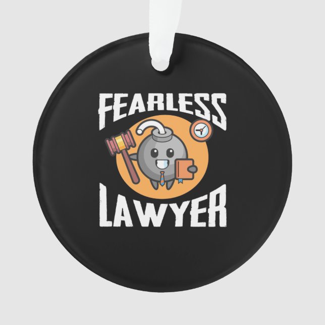 Fearless Lawyer Ornament (Front)