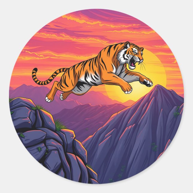 Fearless Leap  Classic Round Sticker (Front)