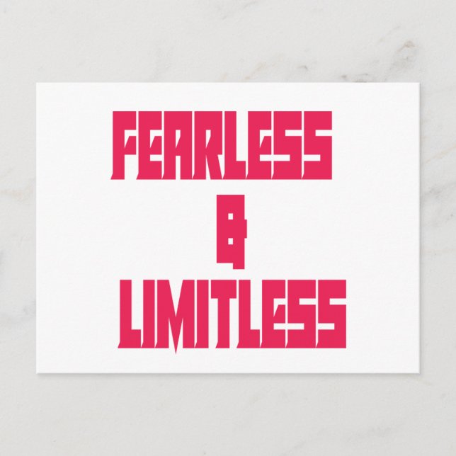 Fearless & Limitless  Postcard (Front)