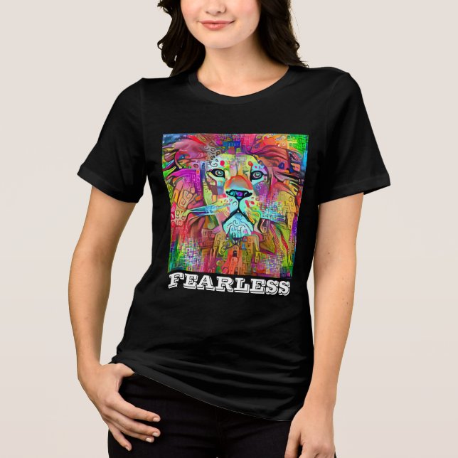 FEARLESS LION ART T-SHIRTS TEES (Front)