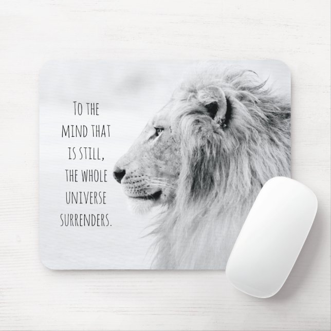Fearless Lion Best Quote Personalised Name Mouse Pad (With Mouse)
