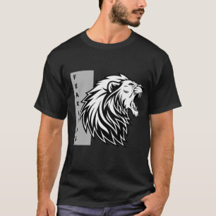 Fearless Lion Roar - Motivational Black and White  T-Shirt