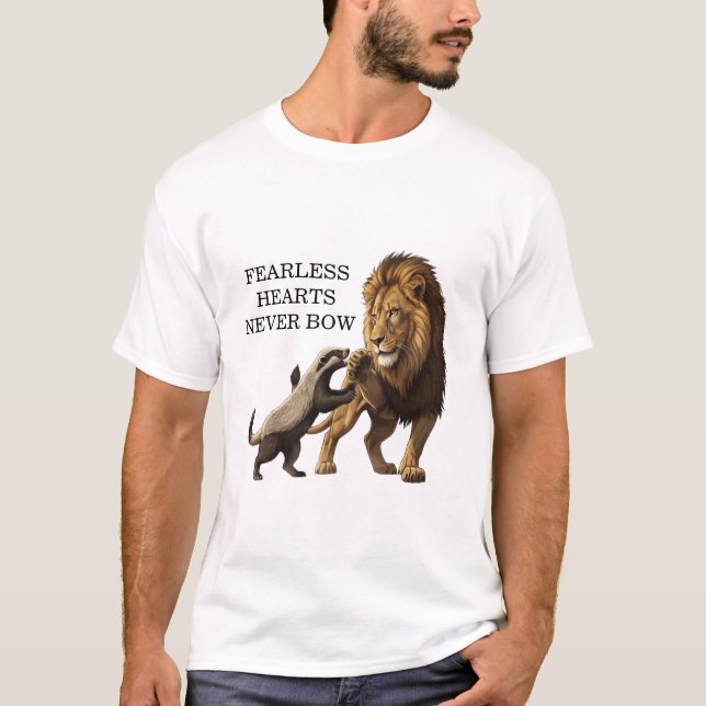 Fearless Lion T-Shirt – Bold Spirit, Brave Heart (Front)