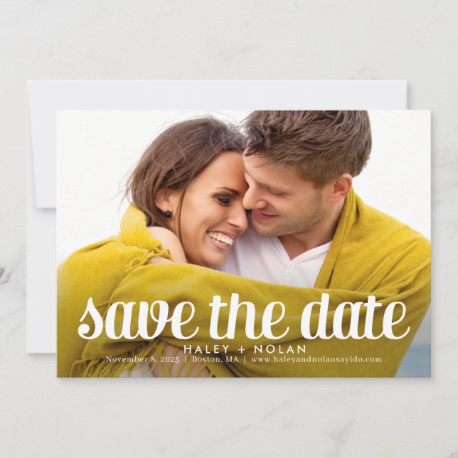 Fearless Love Photo Save The Date Card (Front)