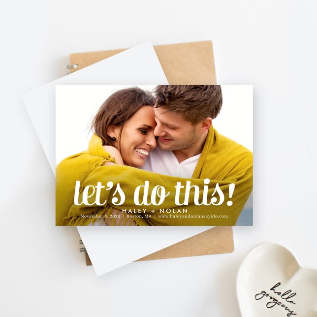 Fearless Love Photo Save The Date Card (Creator Uploaded)