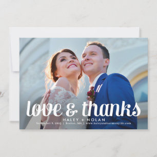Fearless Love Wedding Thank You Card
