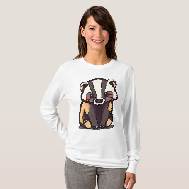 Fearless Pixel Honeybadger T-Shirt (Front Full)