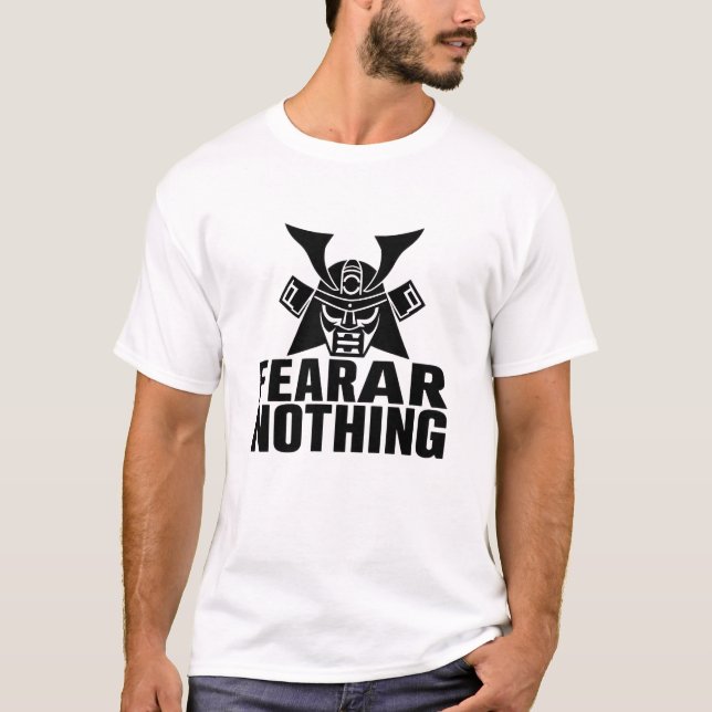 Fearless Samurai Tee - Minimal Bold Typography (Front)