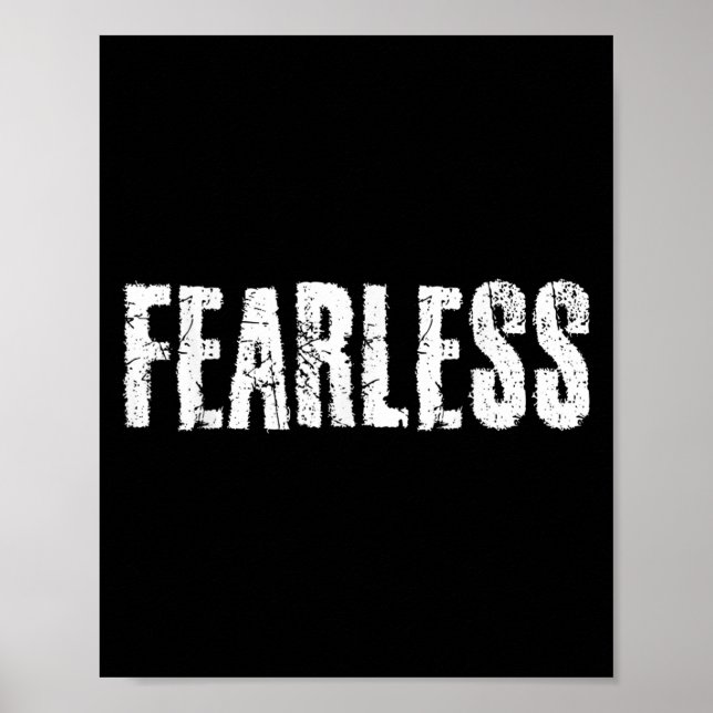 Fearless Shirt Motivational Gym Workout Fear Less  Poster (Front)
