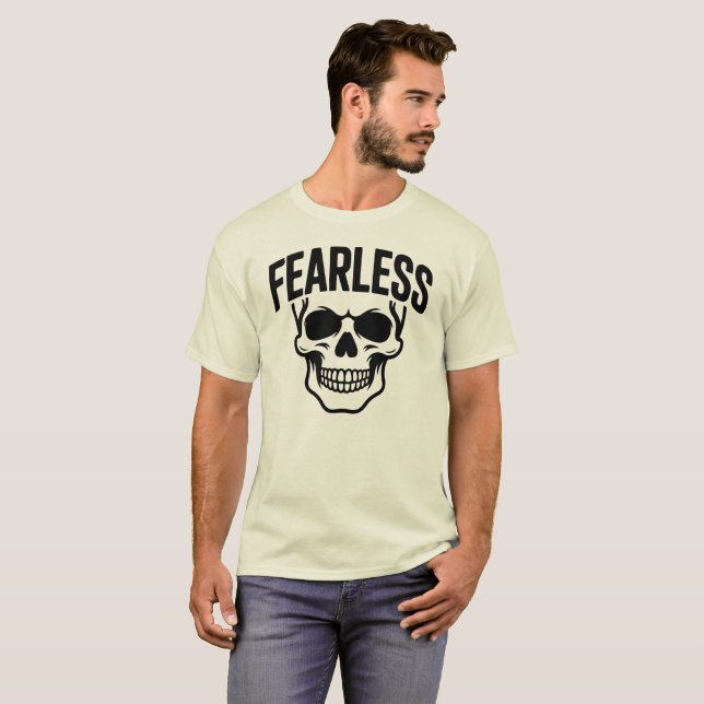 Fearless Skull Graphic T-Shirt – Bold Attitude (Front Full)