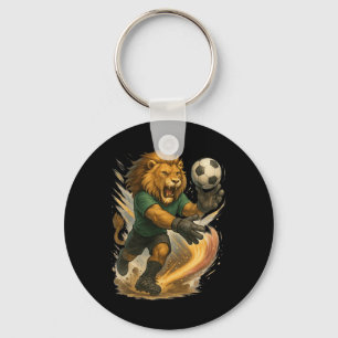 Fearless Soccer Lion Keeper Charge Key Ring