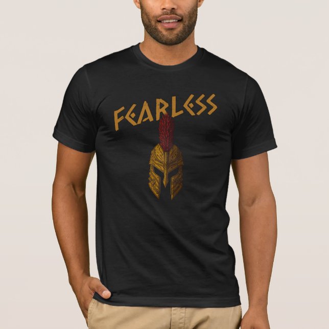 fearless spartan helmet T-Shirt (Front)
