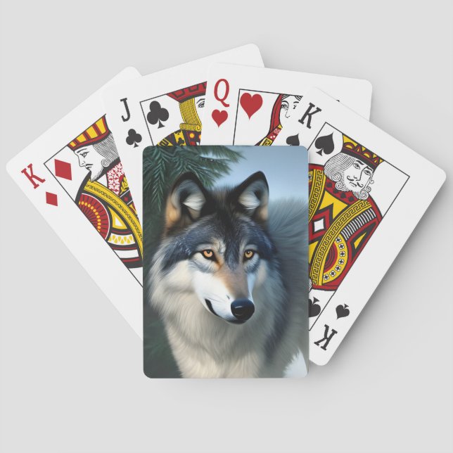 Fearless The Arctic Wolf, Deck Of Playing Cards (Back)
