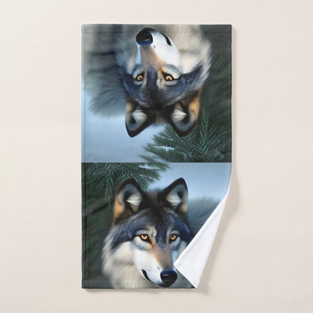 Fearless The Arctic Wolf, Hand Towel (Hand Towel)