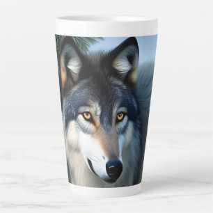Fearless The Arctic Wolf, Latte Mug