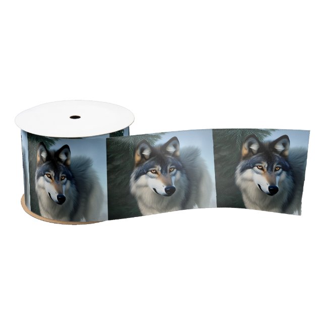 Fearless The Arctic Wolf, Satin Ribbon (Spool)