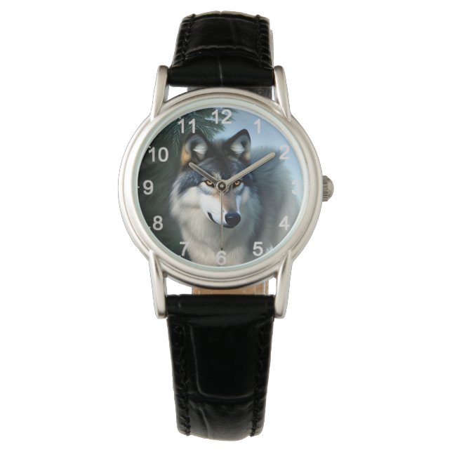 Fearless The Arctic Wolf, Wrist Watch (Front)