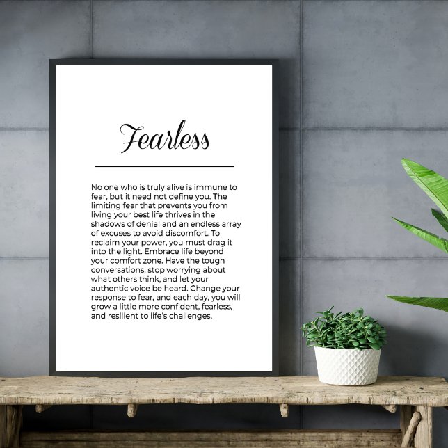 FEARLESS Uplifting Inspirational Wall Art (Creator Uploaded)