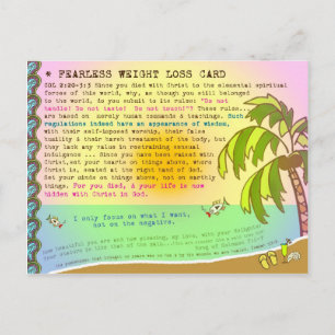 Fearless Weight Loss Scripture Confession Postcard