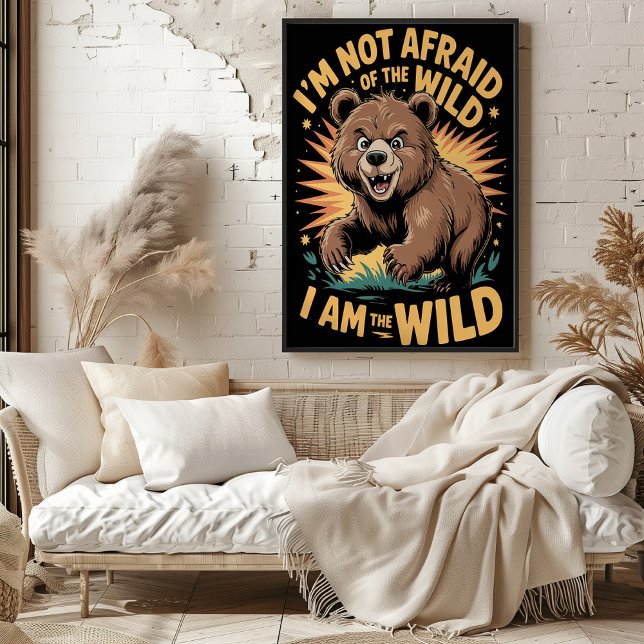 Fearless Wild Bear Adventure Art Poster (Creator Uploaded)