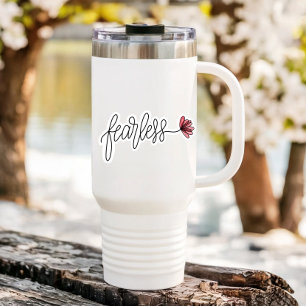 Fearless Word Flower Laptop Die-Cut Sticker