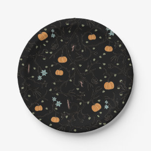 Fearsome Vineyard for Halloween Paper Plate
