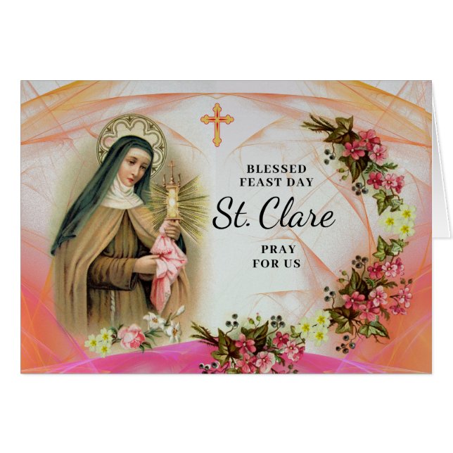 Feast Day of Saint Clare Franciscan Aura (Front Horizontal)