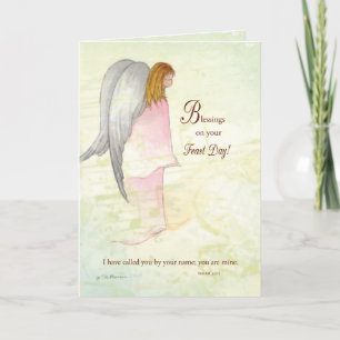 Feast Day Religious Angel Card