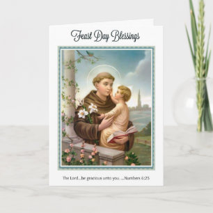 Feast Day St. Anthony of Padua Child Jesus Card