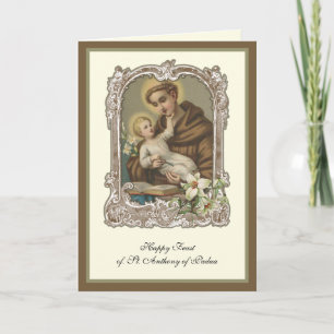 Feast Day St. Anthony of Padua Child Jesus Card
