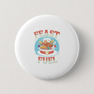 Feast Fuel Cartoon Food Pilgrim Hat Funny Thanksgi 6 Cm Round Badge