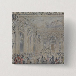 Feast given by Madame du Barry for Louis XV 15 Cm Square Badge
