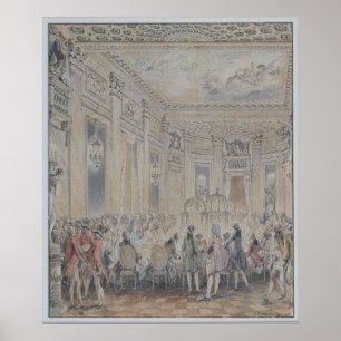 Feast given by Madame du Barry for Louis XV Poster