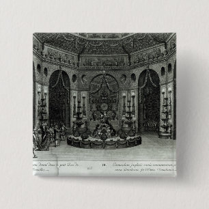Feast given in the little grounds in 15 cm square badge