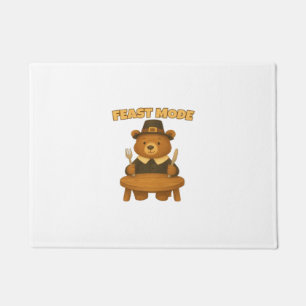 Feast Mode � Cute Autumn Comfort Food Plate Boxy T Doormat