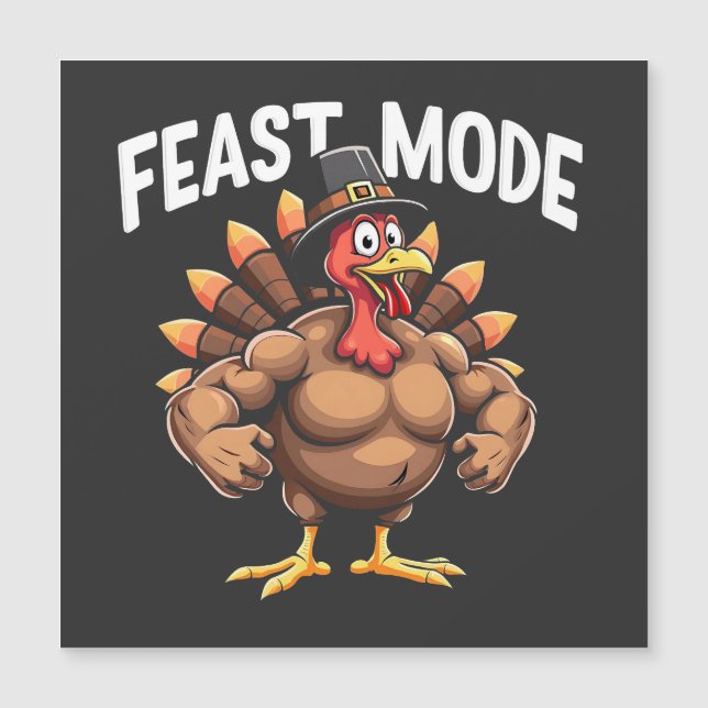 Feast mode Funny Thanksgiving Turkey Fitness Meal (Front)