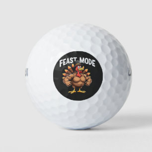 Feast mode Funny Thanksgiving Turkey Fitness Meal Golf Balls