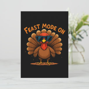 Feast Mode On Thanksgiving Card