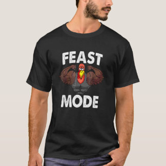 Feast Mode On Turkey Muscle Thanksgiving Family Di T-Shirt